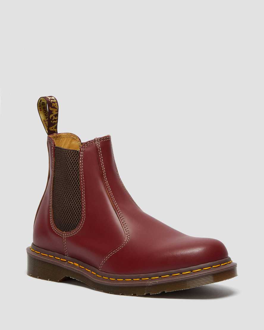 Dr. Martens 2976 Vintage Made In England Kadın Chelsea Bot - Bot Bordo |TODUV8596|